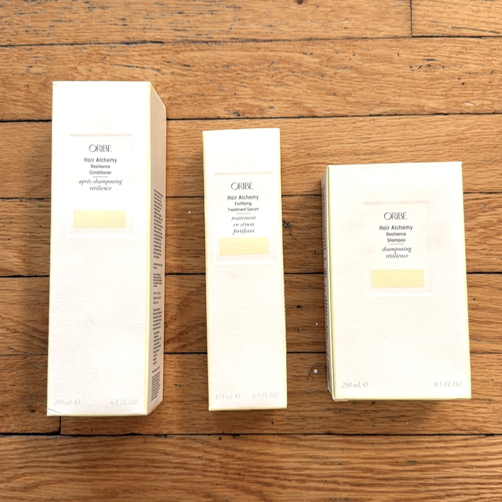 Oribe Hair Alchemy Resilience Conditioner, Shampoo, Fortifying Treatment Bundle